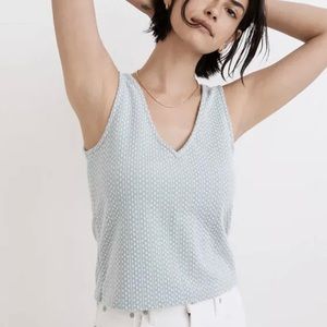 Madewell Jacquard Peekaboo-Back Crop Tank SZ L